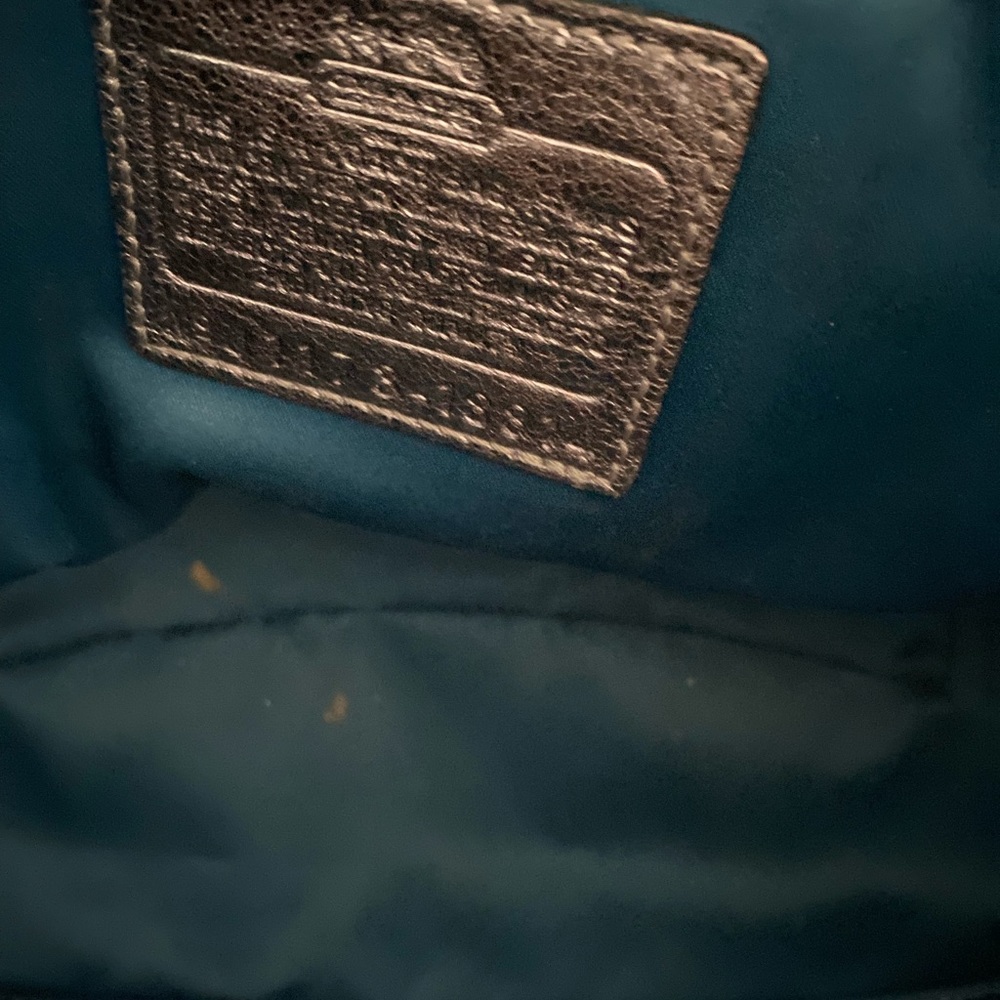 COACH DARK SILVER METALLIC BAG - Picture 8 of 8